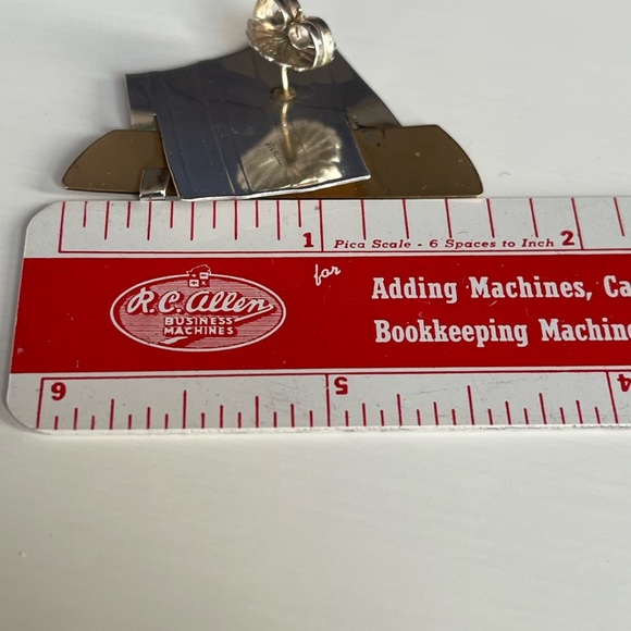 KDTR Kathleen Doyle Tom Reardon Modern Abstract Sterling Gold Tone Earrings - Picture 14 of 15